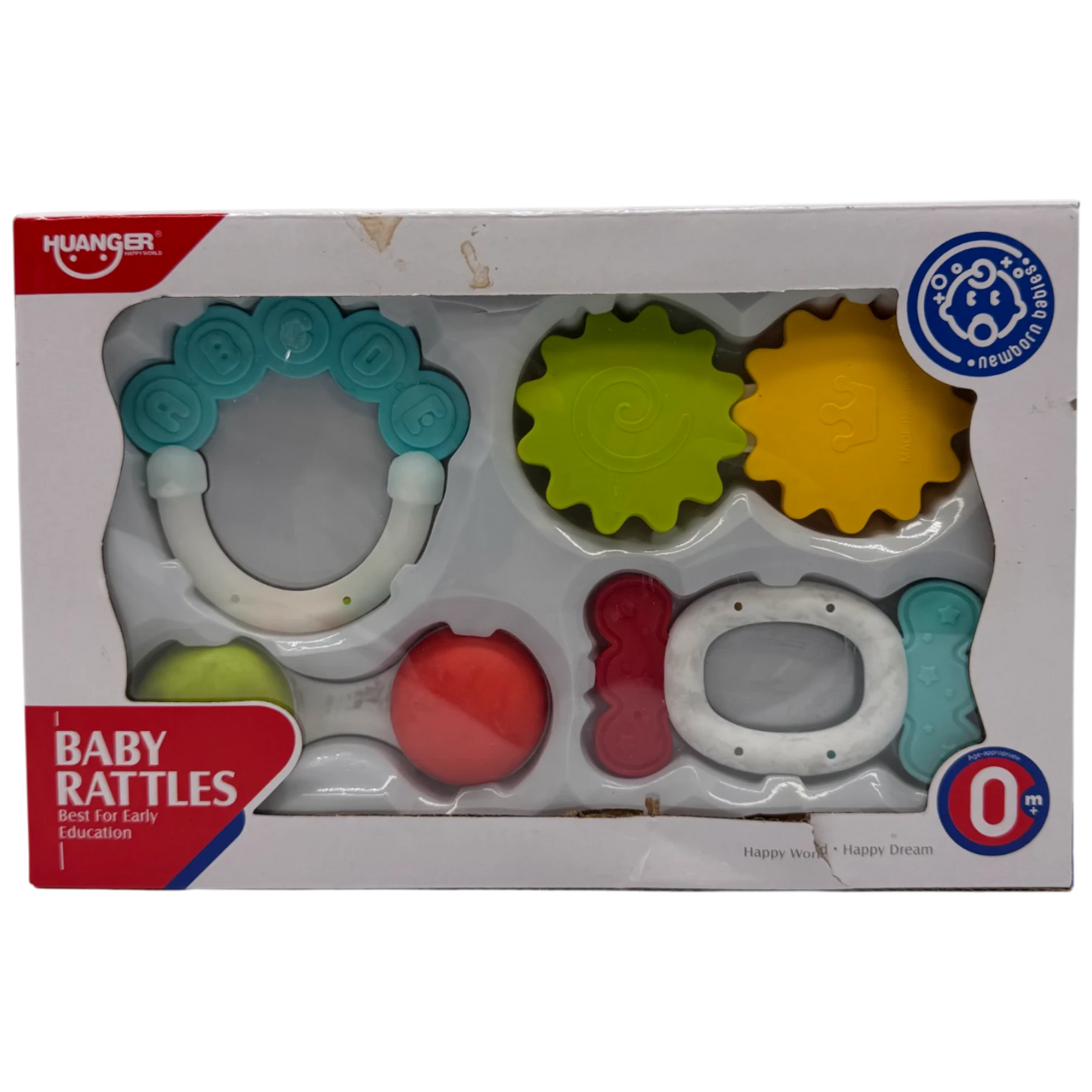 Huanger Newborn Baby Rattles & Teethers Early Education Gift Set