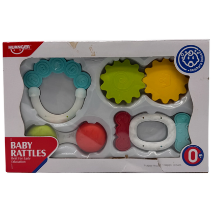 Huanger Newborn Baby Rattles & Teethers Early Education Gift Set