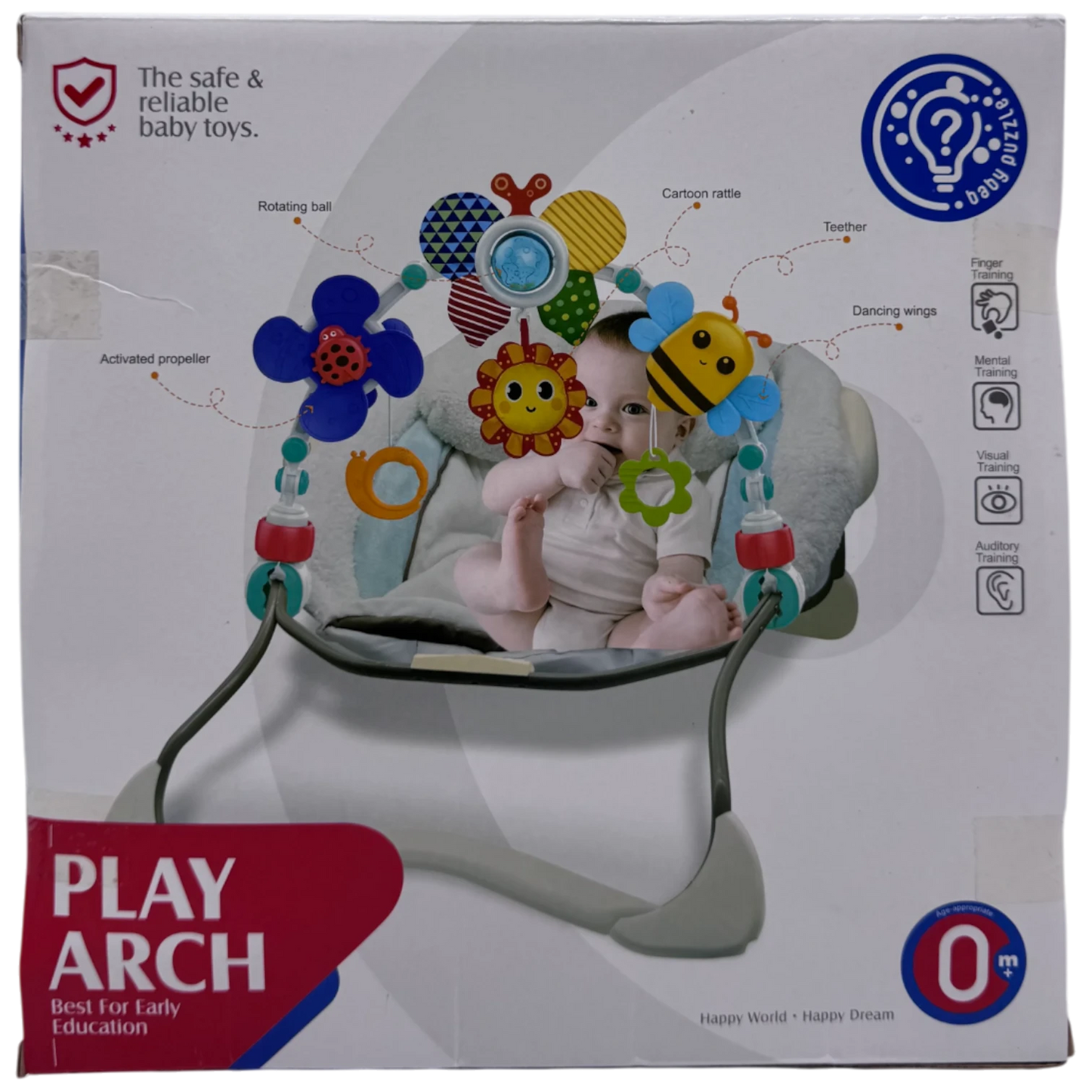 Huanger Baby Play Arch Early Education Stroller & Crib Toy