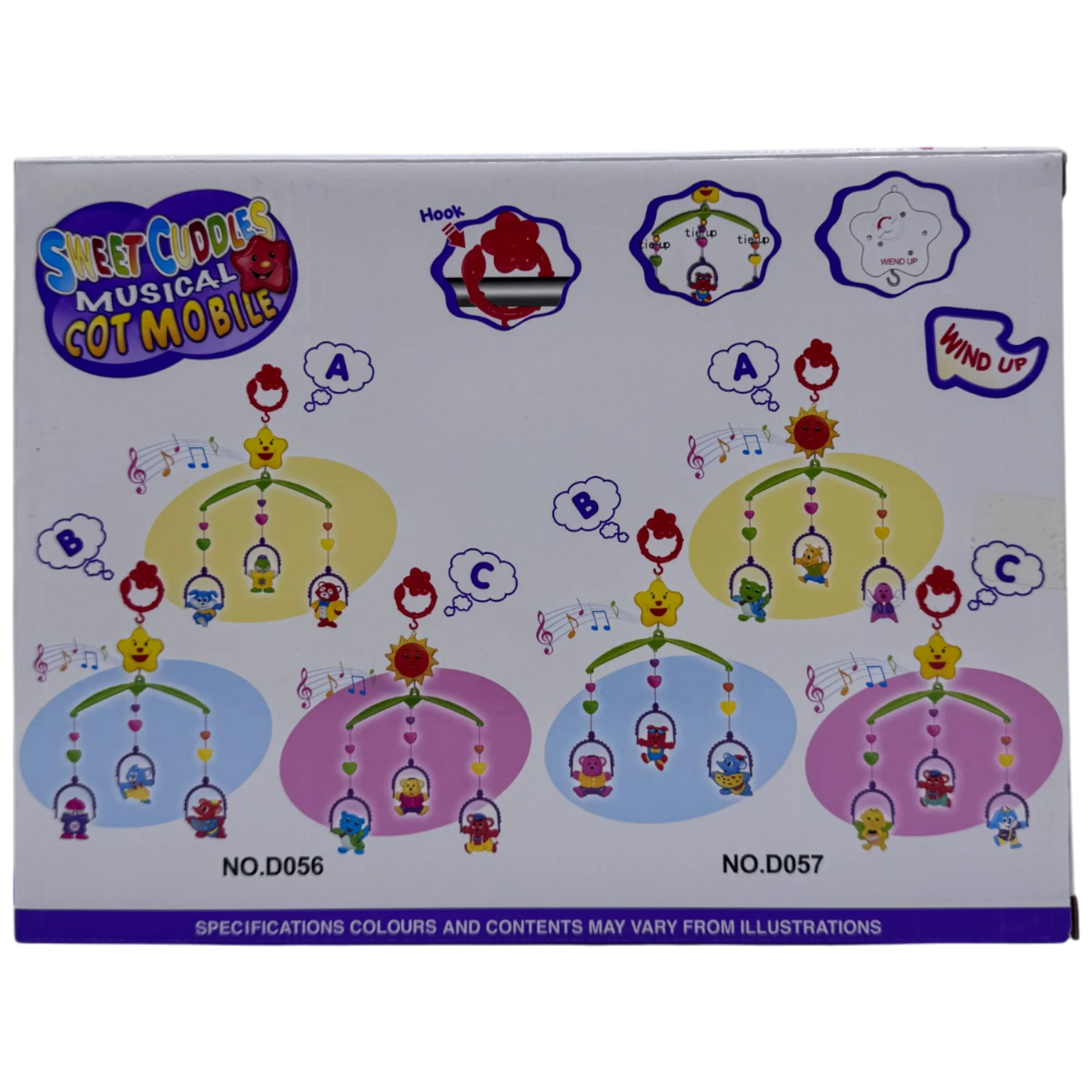 Sweet Cuddles Musical Cot Mobile with Harmonious Wind-Up Music
