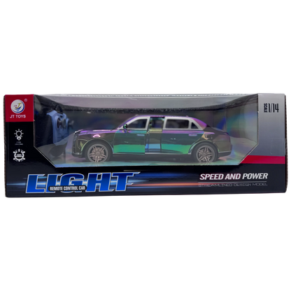 JT Toys 1:14 Scale Rolls-Royce Style Luxury Remote Control Car with Cool Lighting