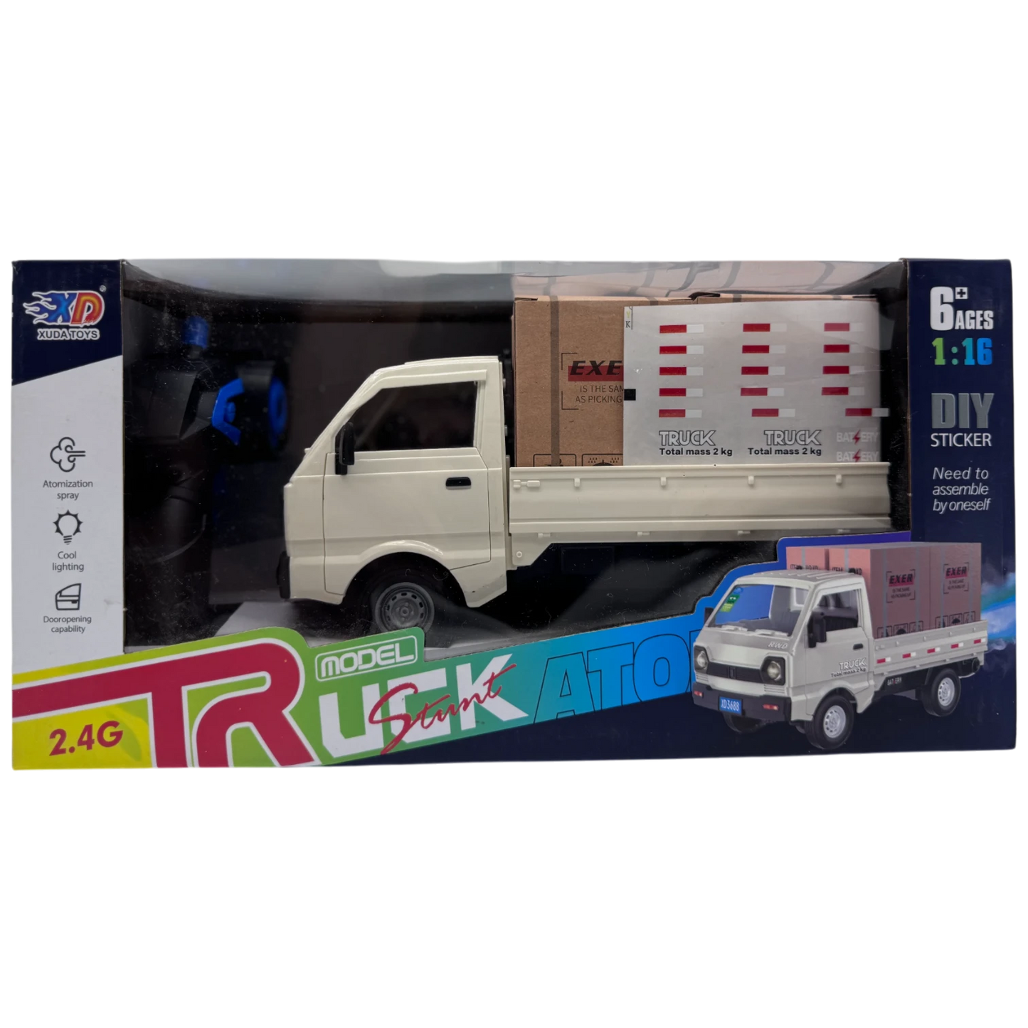 Xuda Toys 1:16 Suzuki Carry Dabba Style Remote Control Stunt Atomization Truck