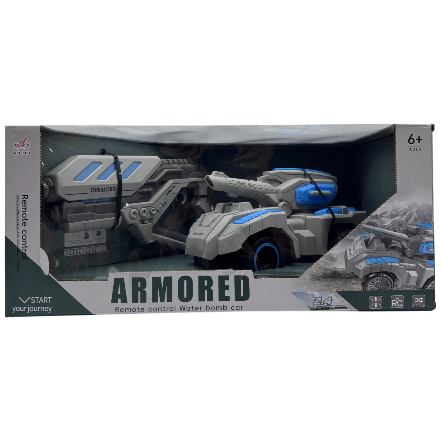 Ao Ho Overlord Armored Remote Control Water Bomb Tank Car