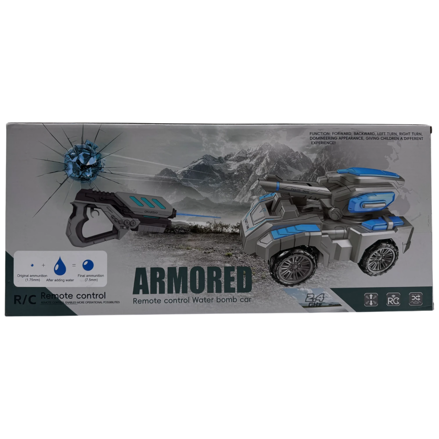 Ao Ho Overlord Armored Remote Control Water Bomb Tank Car