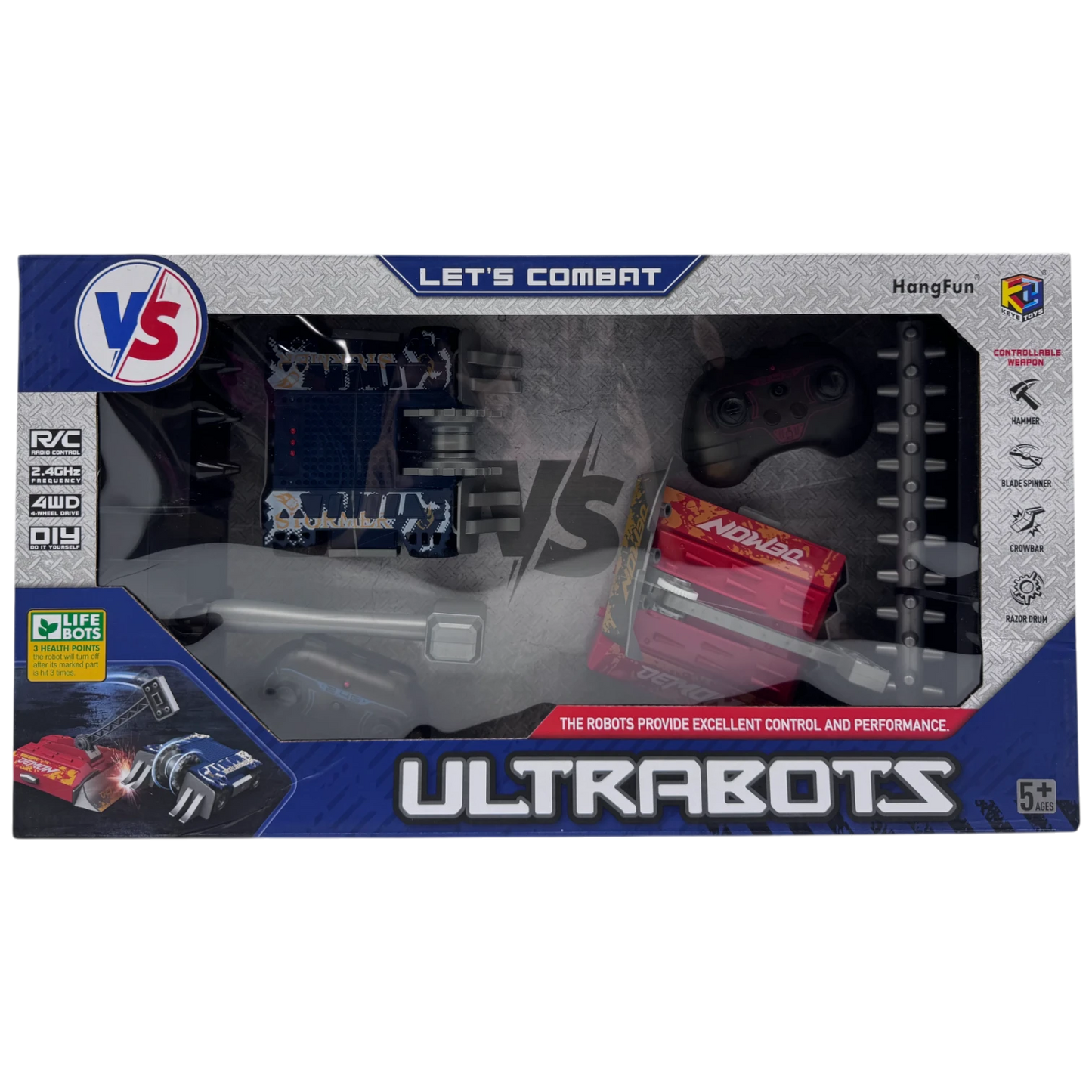 UltraBots Combat Battle Arena Remote Control Fighting Robots Set