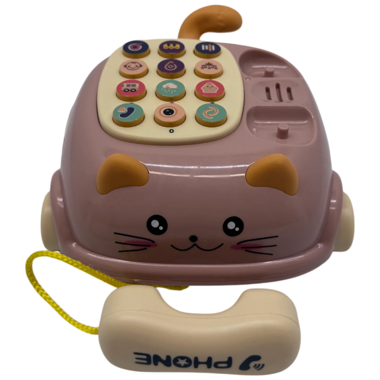 Youerle 2-in-1 Cat Pull-Along Phone Car Toy