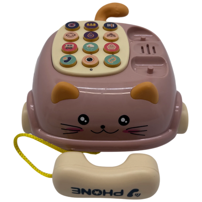Youerle 2-in-1 Cat Pull-Along Phone Car Toy