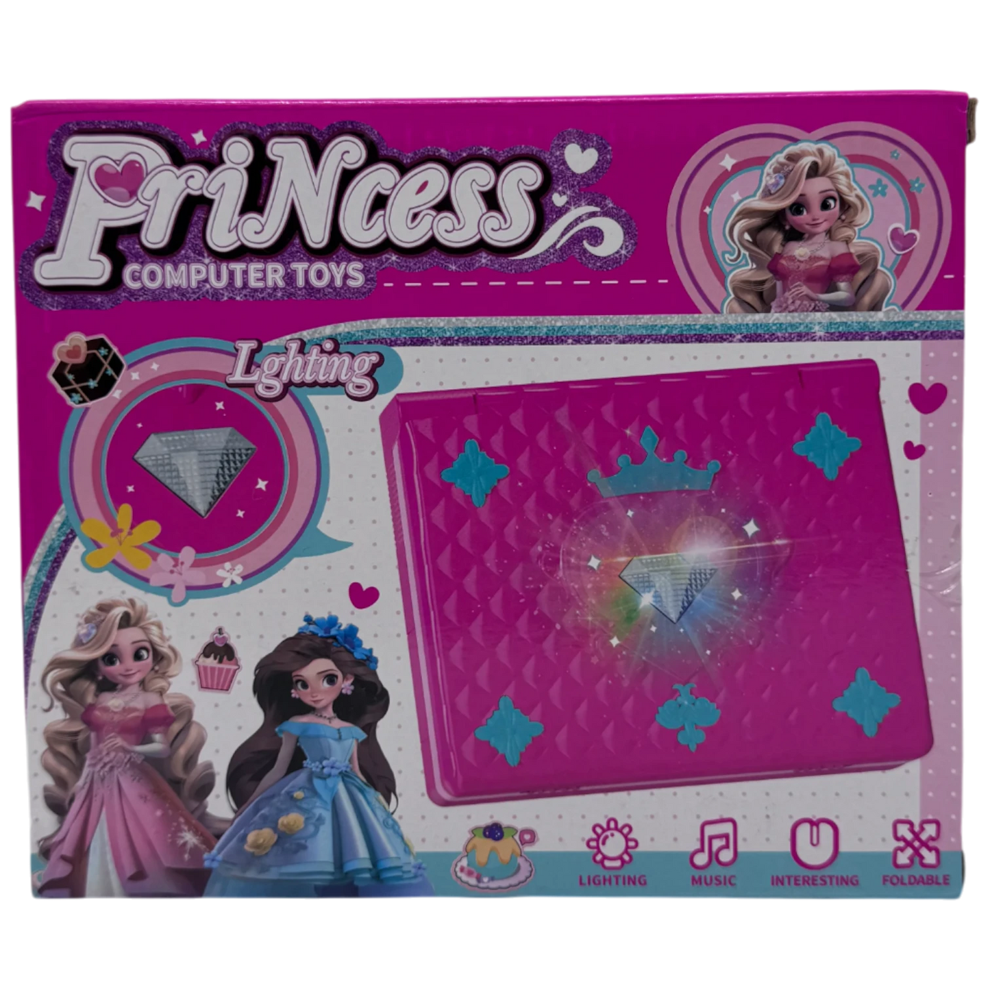 Princess Folding Computer Toy with Music and Lighting