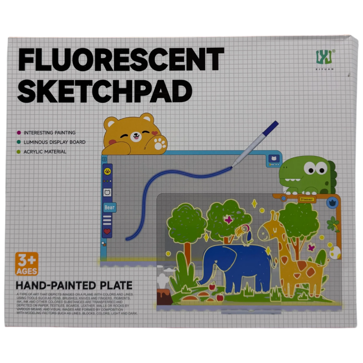Xiyuan Luminous Fluorescent Sketchpad LED Hand-Painted Plate