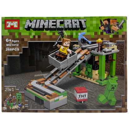 MG1012 Minecraft Cave Minecart 2-in-1 Building Blocks Set (268 Pieces)