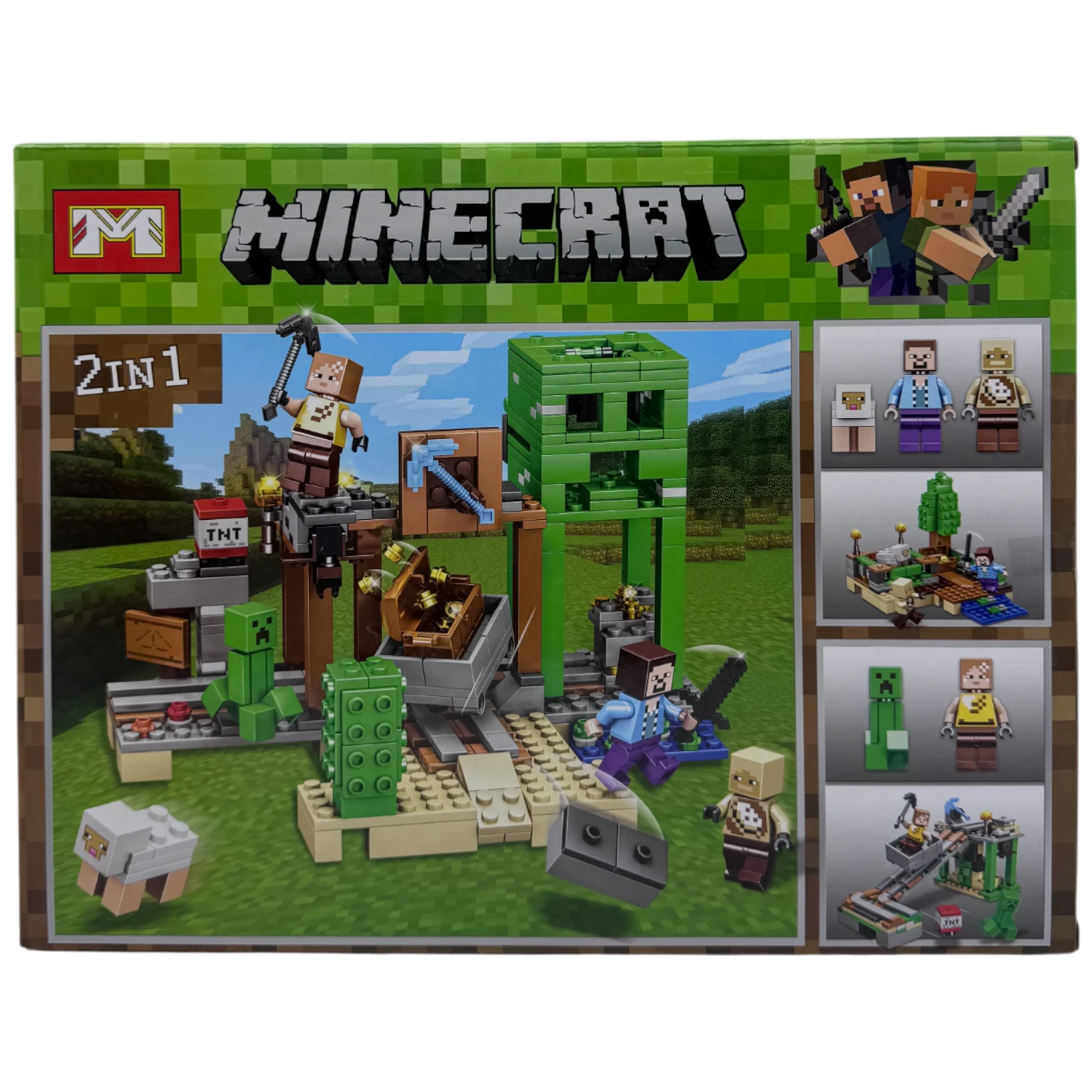 MG1012 Minecraft Cave Minecart 2-in-1 Building Blocks Set (268 Pieces)
