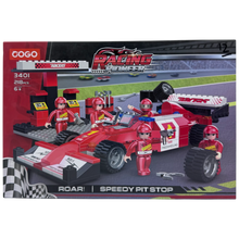 COGO Racing Pioneer Speedy Pit Stop Building Blocks Set (218 Pieces)