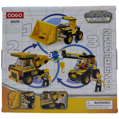COGO Creative Player 3-in-1 Construction Bulldozer Building Blocks Set (220 Pieces)