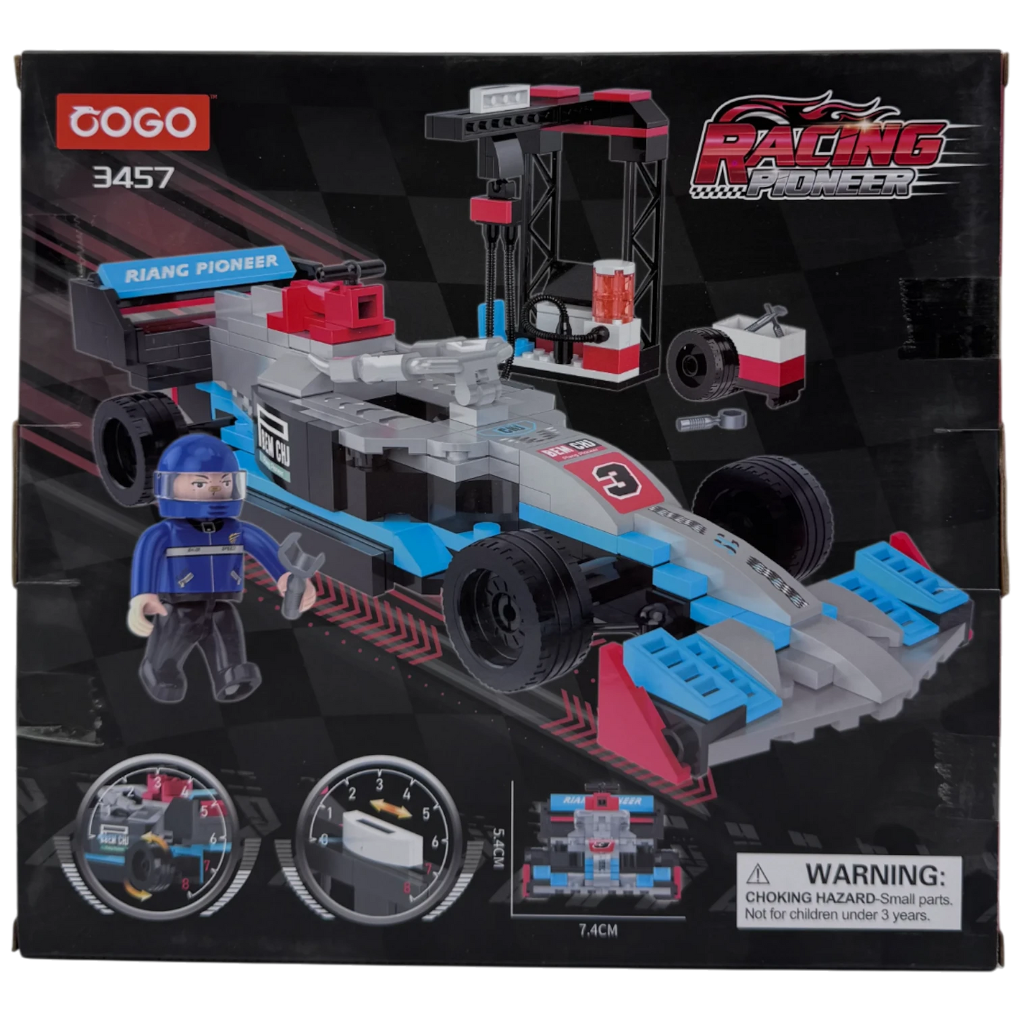 COGO Racing Pioneer BEM CHJ Formula Race Car Building Blocks Set (288 Pieces)