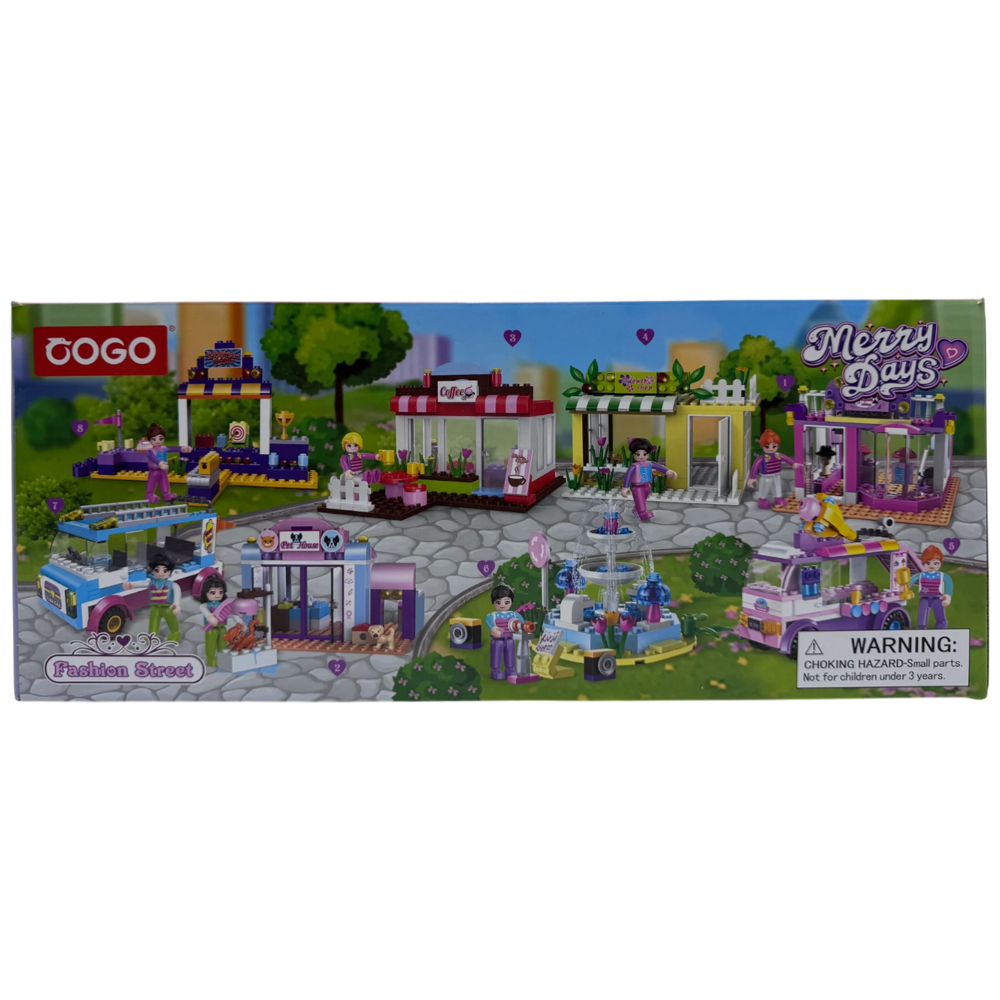 COGO Merry Days Fashion Street Building Blocks Toy Collection