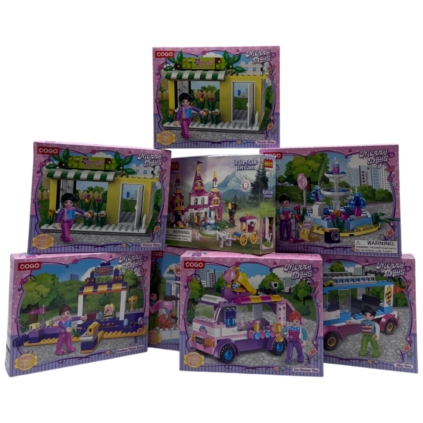 COGO Merry Days Fashion Street Building Blocks Toy Collection
