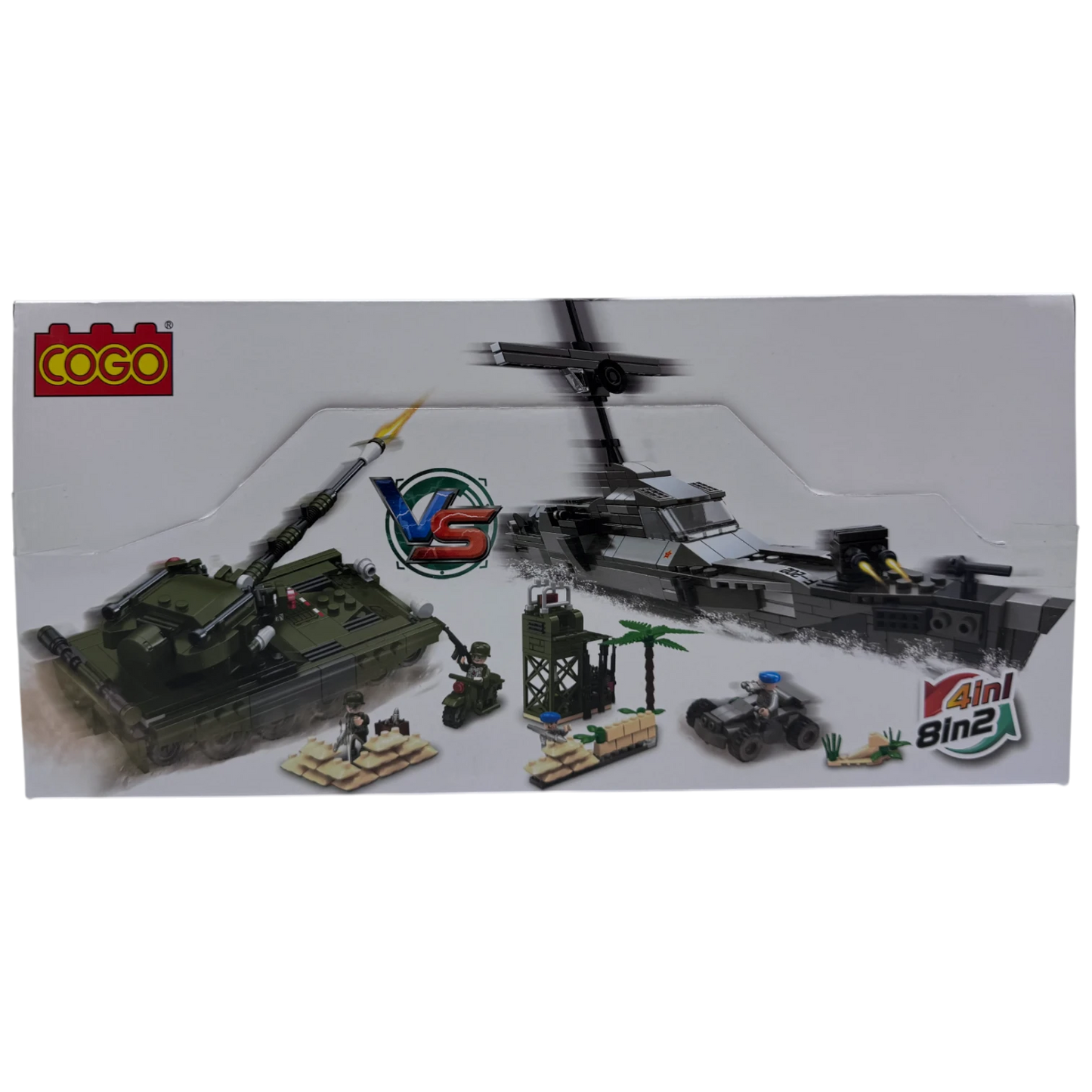 COGO Military Positions 4-in-1 Battle Vehicles Building Blocks Collection