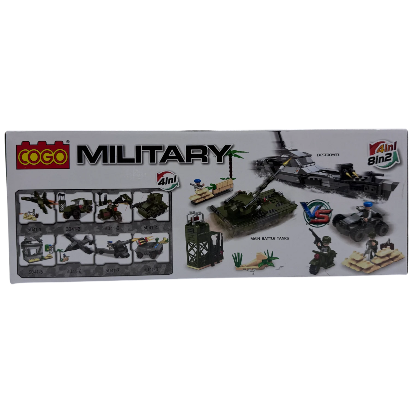 COGO Military Positions 4-in-1 Battle Vehicles Building Blocks Collection