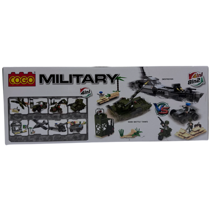 COGO Military Positions 4-in-1 Battle Vehicles Building Blocks Collection