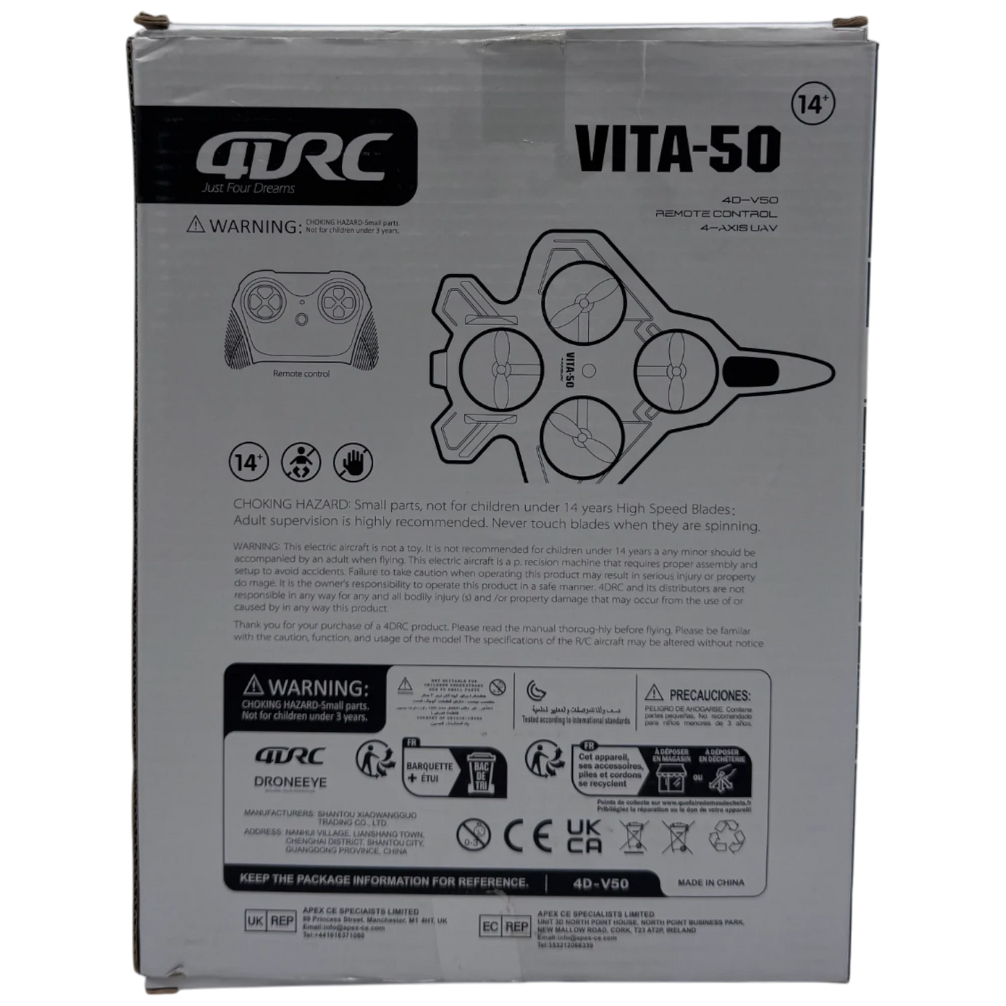 4DRC VITA-50 Jet Fighter 4-Axis UAV Remote Control Drone