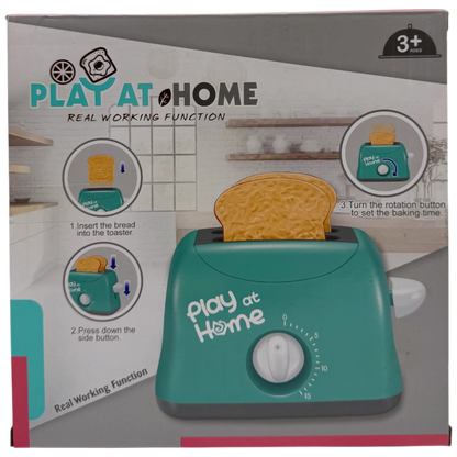 Play At Home Real Working Function Pop-Up Toaster Appliance Set
