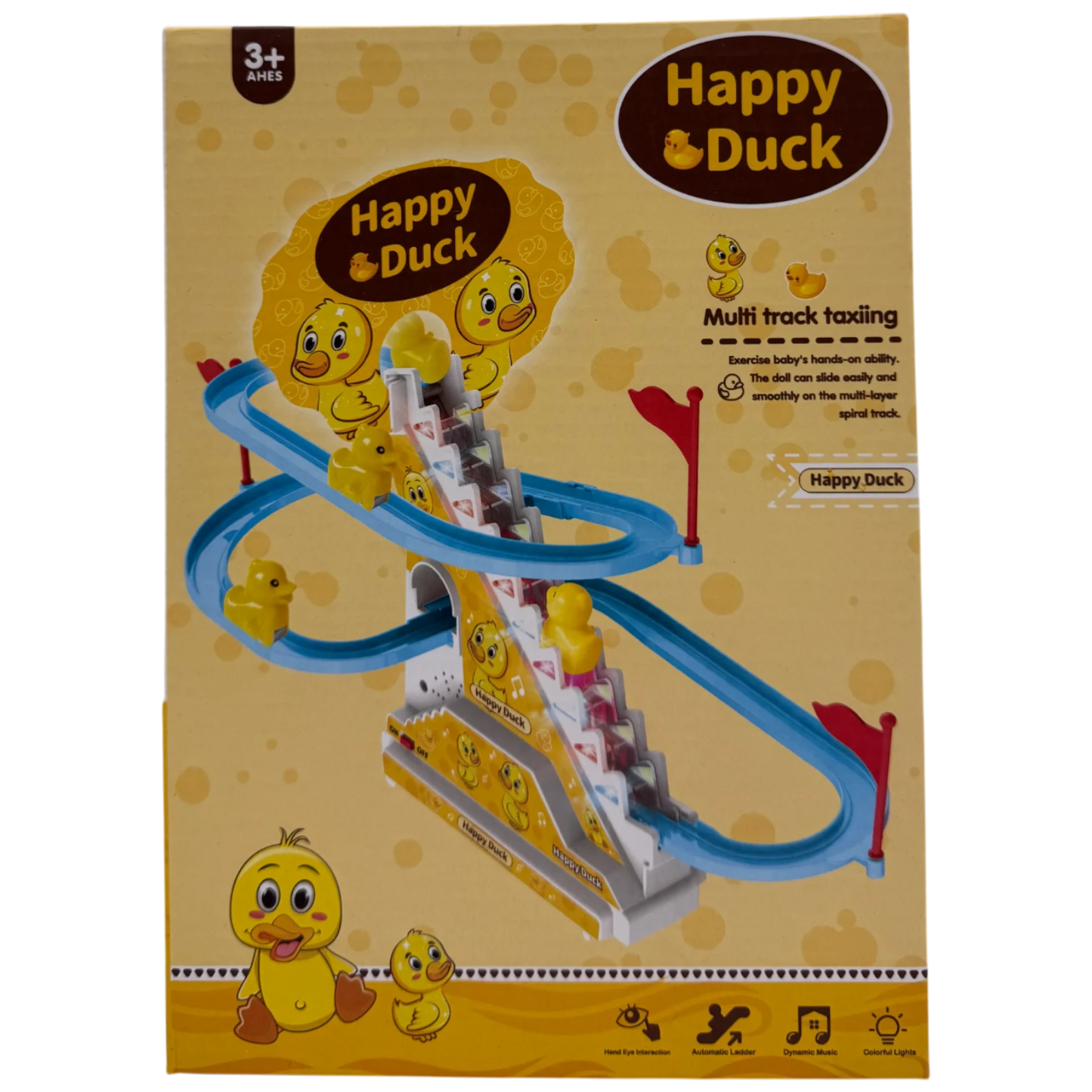 Happy Duck Multi-Track Stair Climbing & Taxiing Slide Toy Set