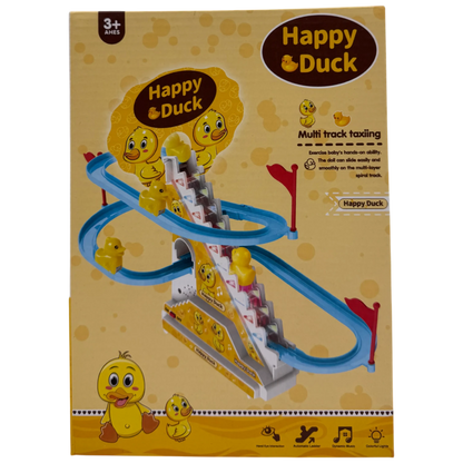 Happy Duck Multi-Track Stair Climbing & Taxiing Slide Toy Set
