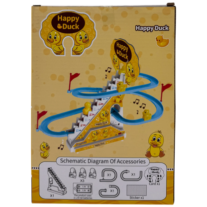 Happy Duck Multi-Track Stair Climbing & Taxiing Slide Toy Set
