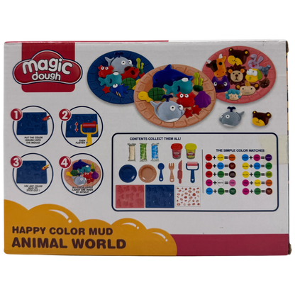Magic Dough Animal World Happy Color Mud Modeling Set