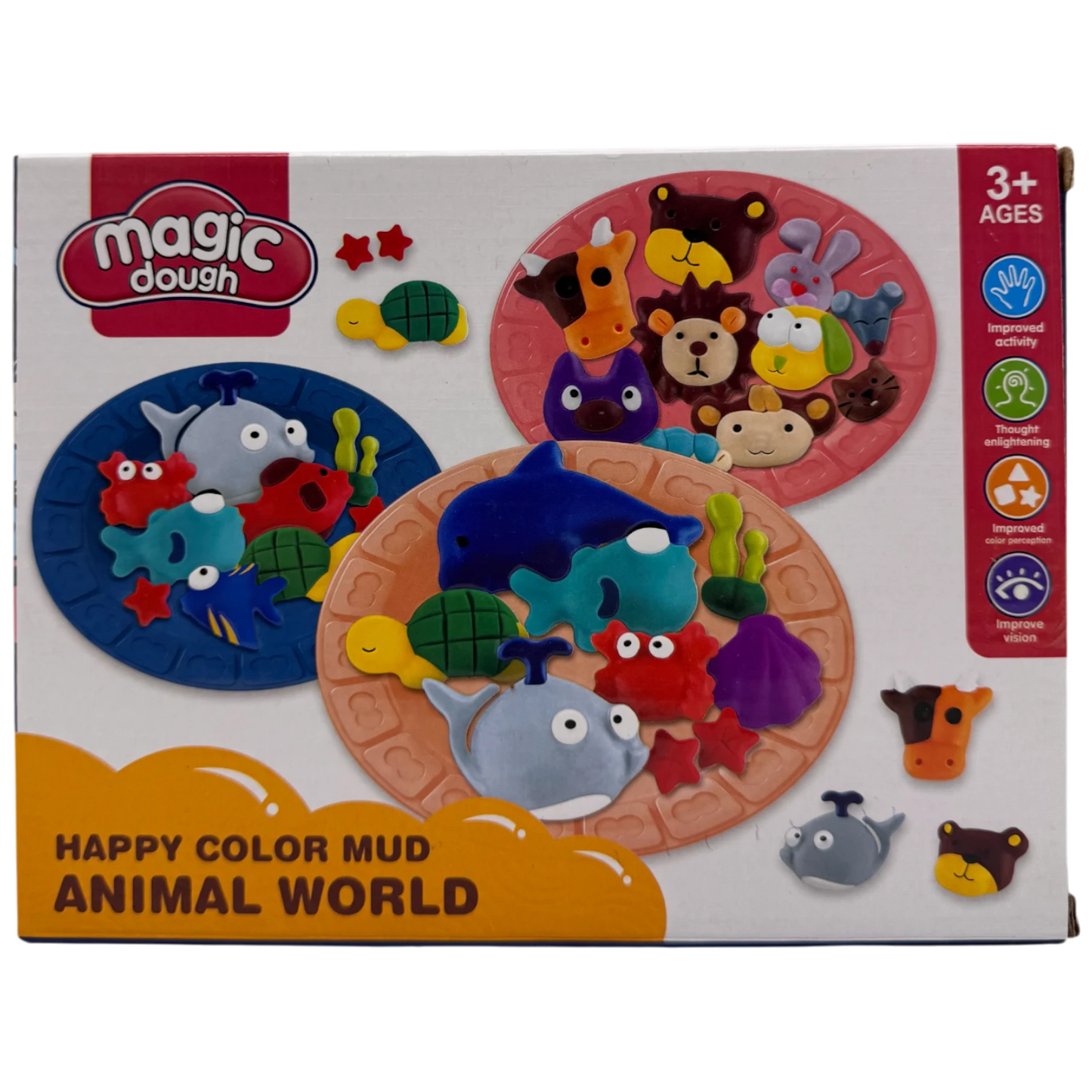 Magic Dough Animal World Happy Color Mud Modeling Set