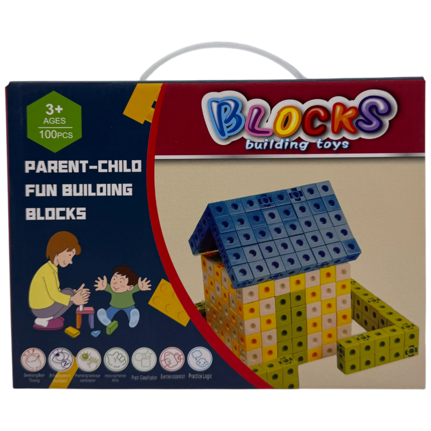 Parent-Child Fun Educational Building Blocks Set (100 Pieces)