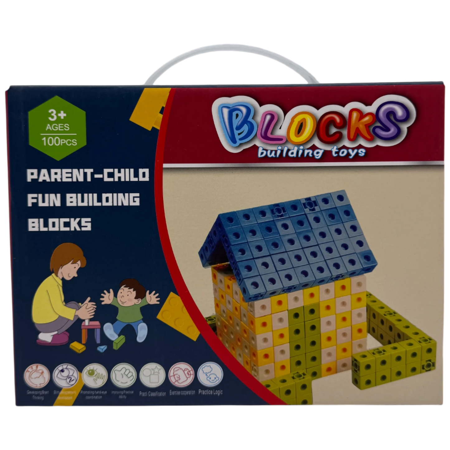 Parent-Child Fun Educational Building Blocks Set (100 Pieces)