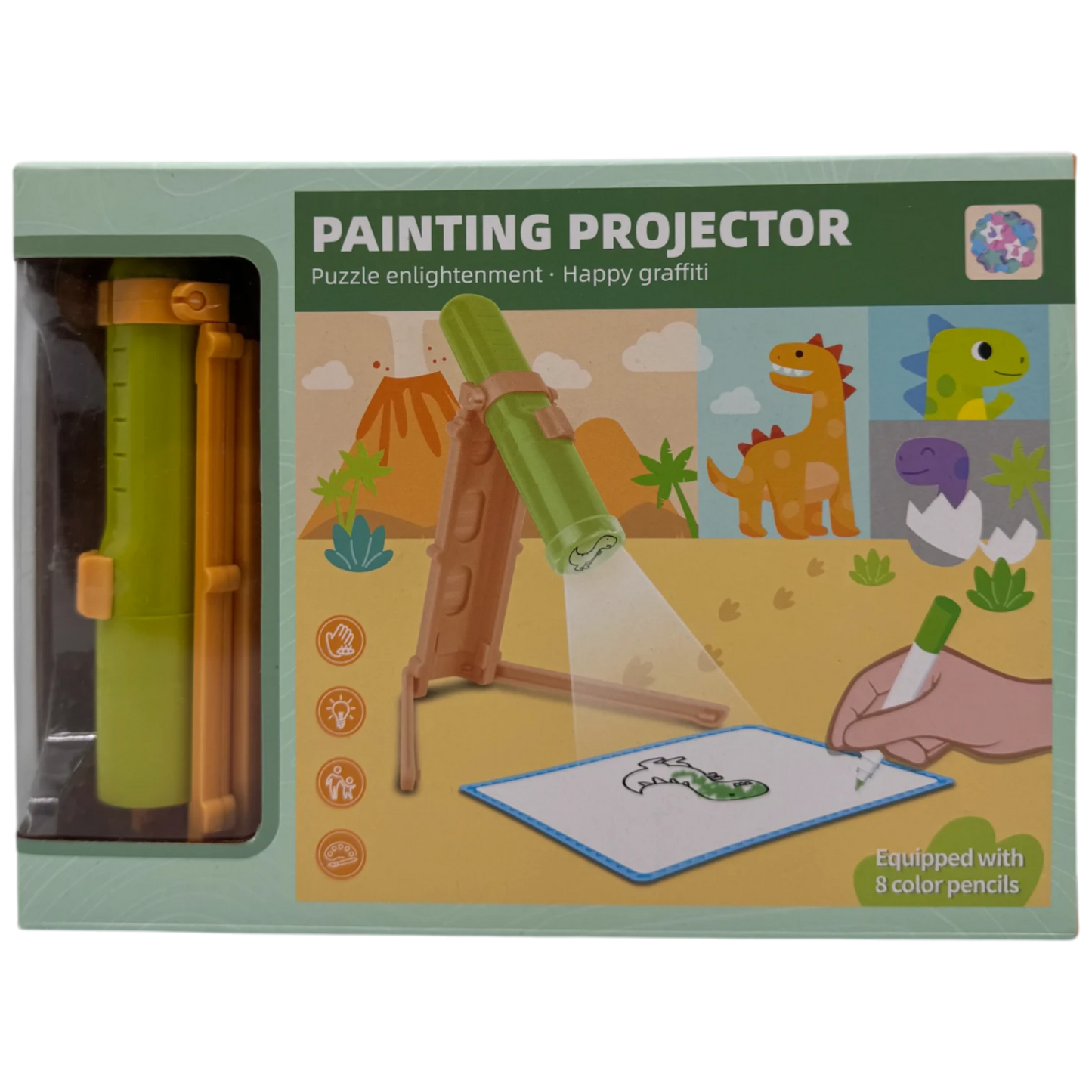 Educational Painting Projector Drawing Set with 8 Color Pencils