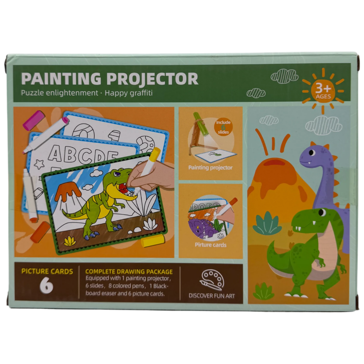 Educational Painting Projector Drawing Set with 8 Color Pencils
