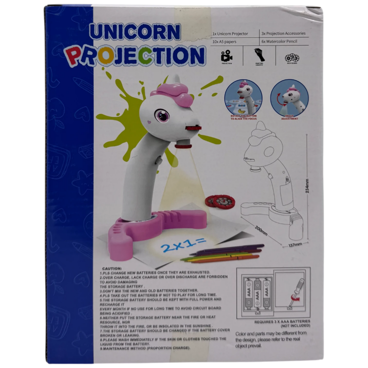 Magical Unicorn Projection Drawing Table Set (24 Patterns)