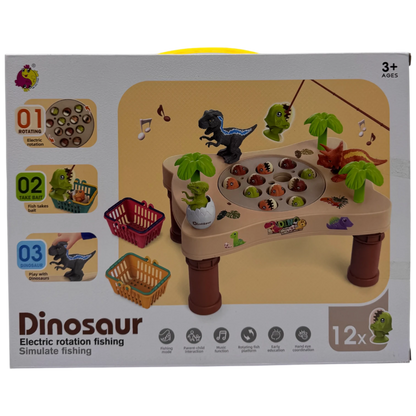 Dinosaur Electric Rotating Fishing Simulation Table Game Set