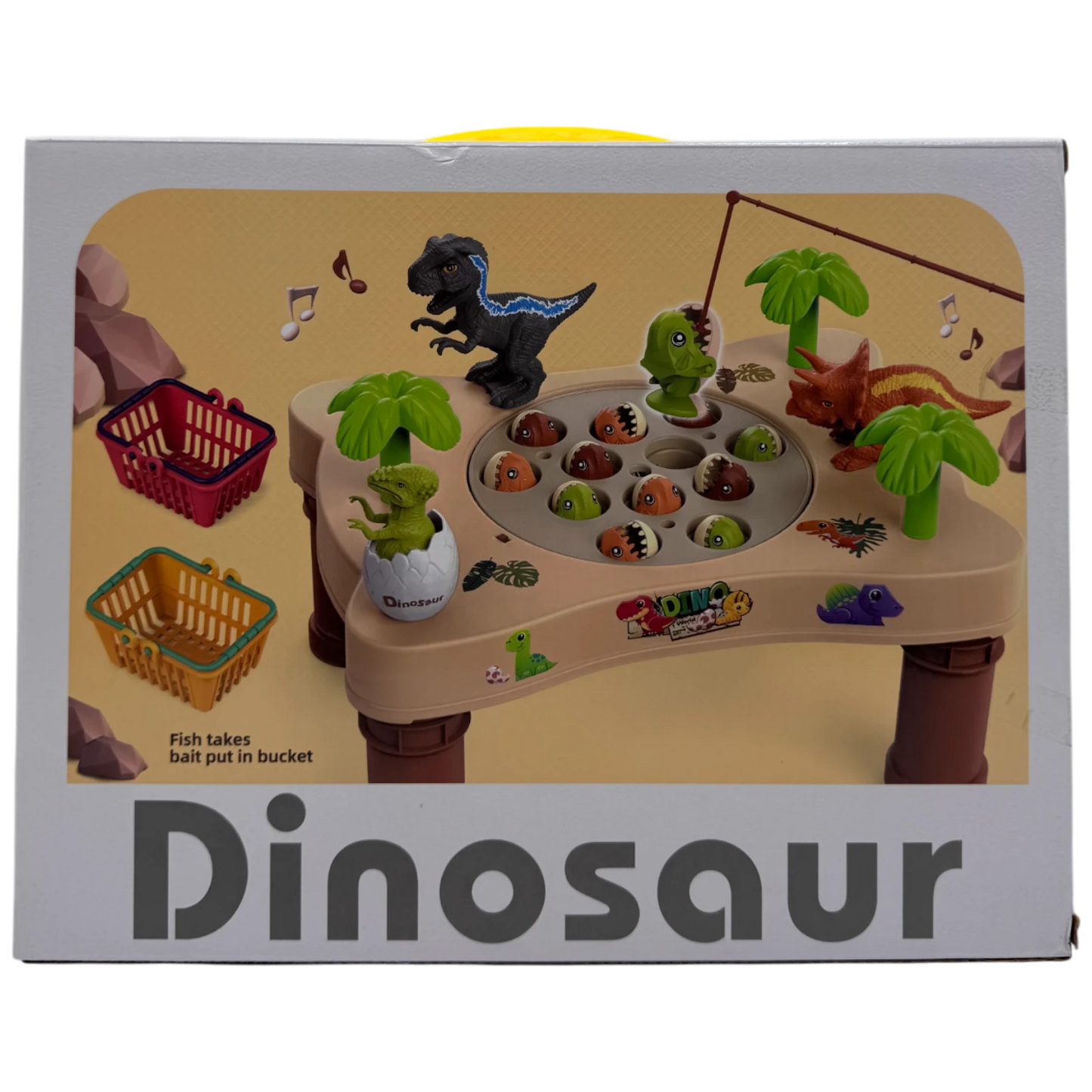 Dinosaur Electric Rotating Fishing Simulation Table Game Set