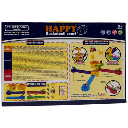 Happy Basketball Court 4-Player Desktop Board Game with Lights & Music