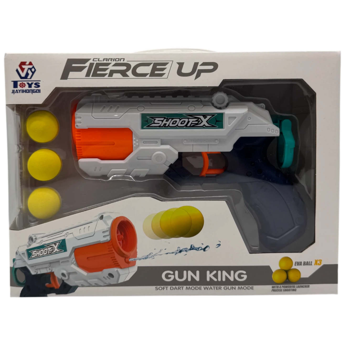 Clarion Fierce Up Gun King 2-in-1 Soft Ball & Water Blaster