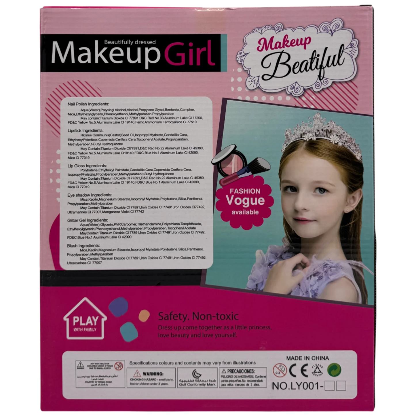 Makeup Beautiful Girl Heart-Shaped Folding Beauty Compact Kit